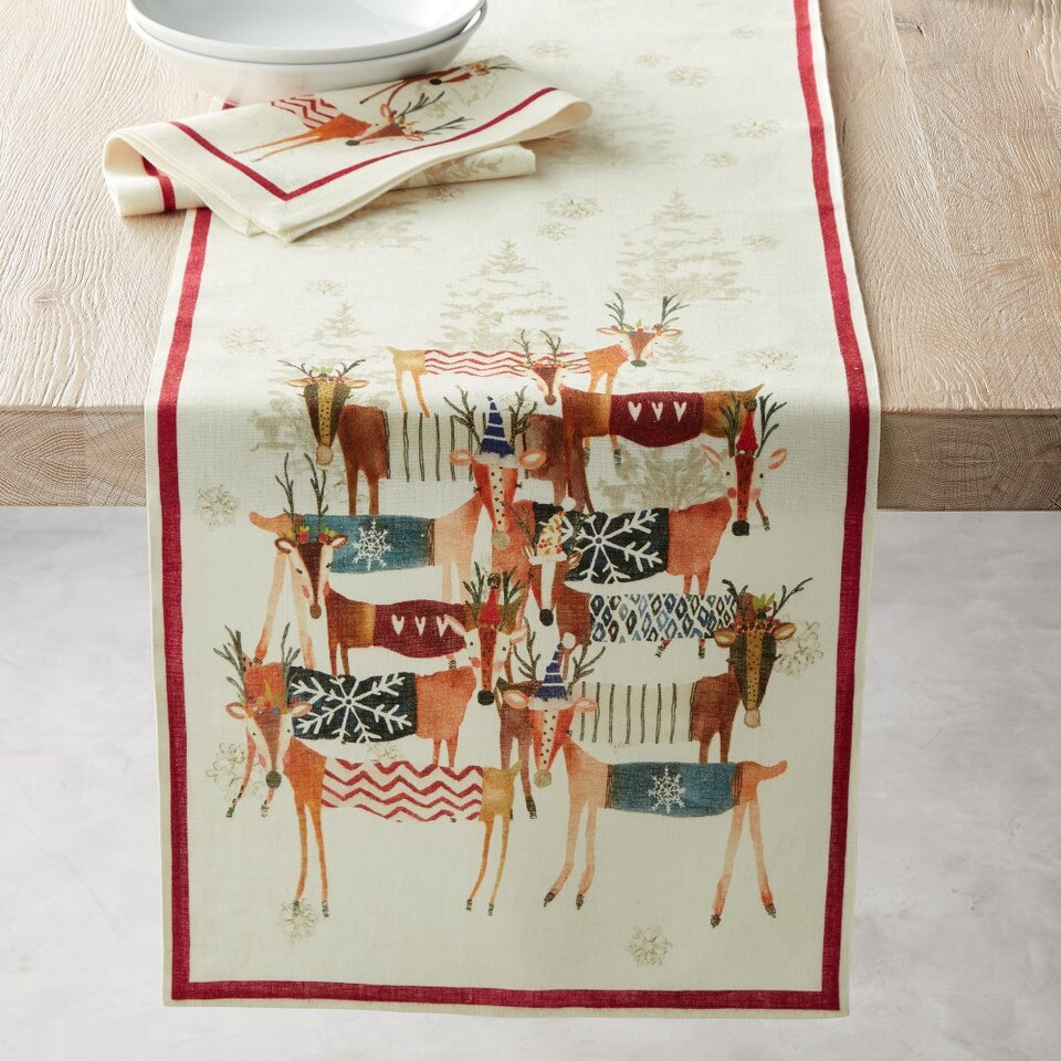 Natale Reindeer Table Runner Williams Sonoma Australia